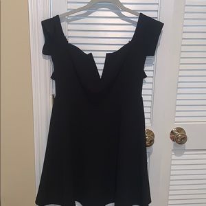 Lulus black off the shoulder dress